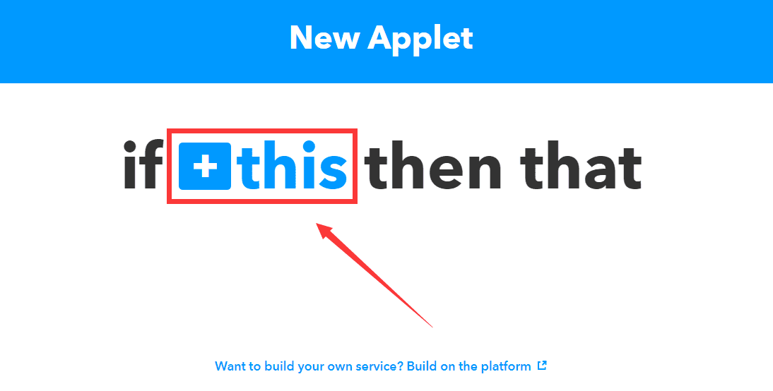 IFTTT new applet